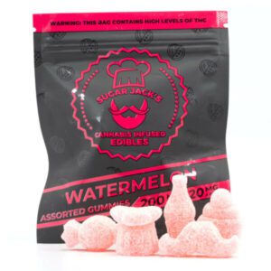 Assorted Watermelon Gummies – 200mg THC
